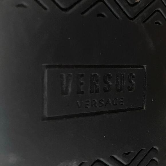VERSACE VERSUS LEOPARD PRINT WOMEN’S LEATHER PLATFORM 6.5 (37), S100 - Picture 6 of 11